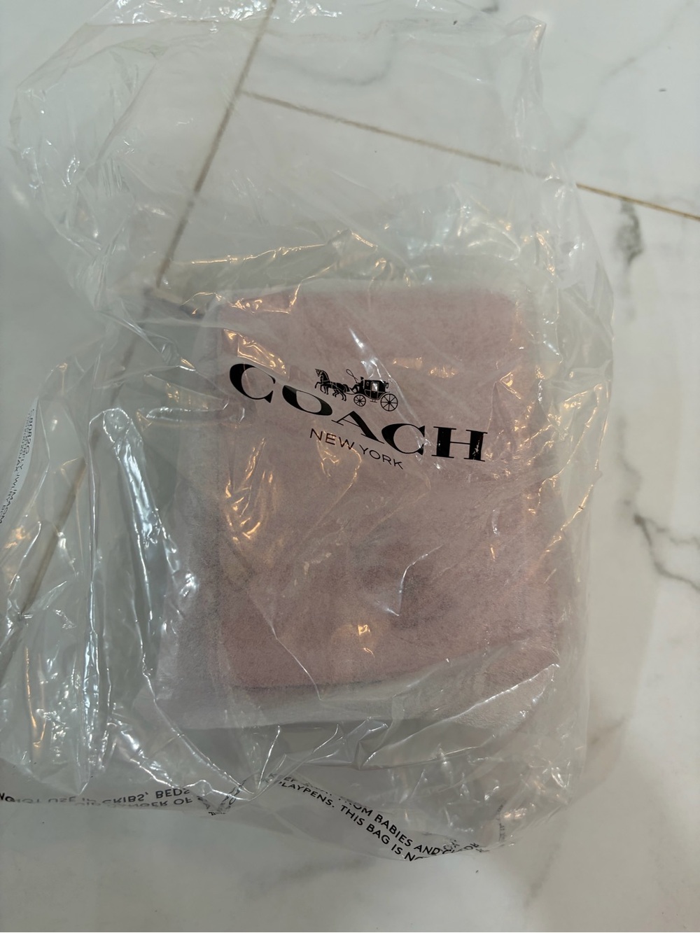 Pink Butterfly Print Coach Jewelry Case - Picture 2 of 6